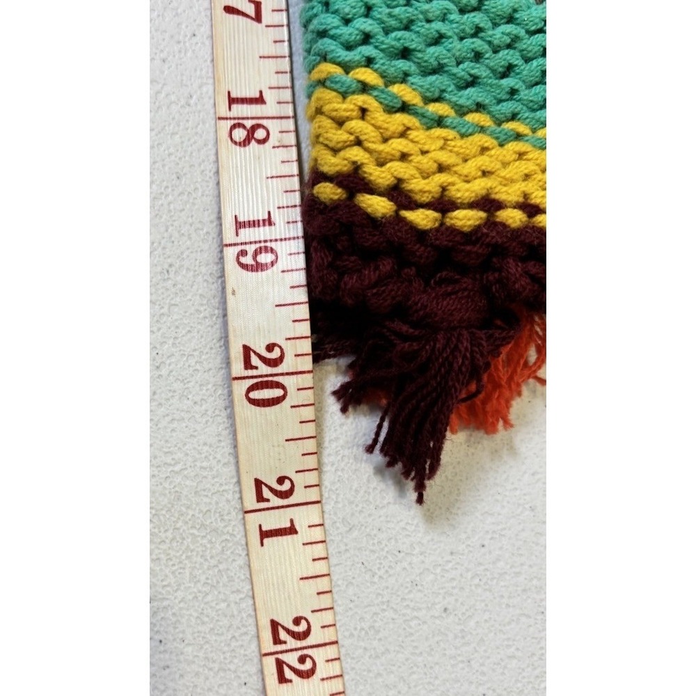 Ivy Jane SZ M Cotton Western Boho MultiColor Fringe Crop Open Sweater Vest‎ - Picture 8 of 10